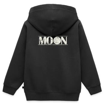 Moon Night Sky - Kids Premium Organic Zip-up Hoodie - black - Back - AI Model Kid Male (0cm)