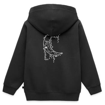 Decorated Moon Night Sky - Kids Premium Organic Zip-up Hoodie - black - Back - AI Model Kid Male (0cm)