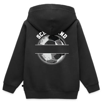Fußball Personalisierbar Name Schulkind Schule - Kinder Premium Organic Zip Hoodie - Schwarz - Hinten - AI Model Kid Male (0cm)