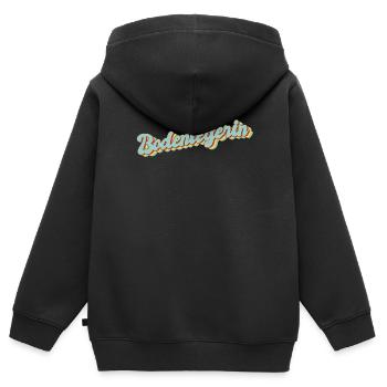 Parkett-Teppich Abschluss-Geschenk Bodenlegerin - Kinder Premium Organic Zip Hoodie - Schwarz - Hinten - AI Model Kid Male (0cm)