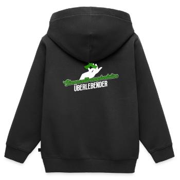 Cellules souches Thérapie par cellules souches Don de cellules souches - Sweat Premium à capuche zippé enfant bio - noir - Dos - AI Model Kid Male (0cm)