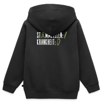 Cellules souches Thérapie par cellules souches Don de cellules souches - Sweat Premium à capuche zippé enfant bio - noir - Dos - AI Model Kid Male (0cm)