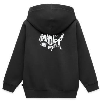 Road Trip Reise Route Abenteuer - Kinder Premium Organic Zip Hoodie - Schwarz - Hinten - AI Model Kid Male (0cm)