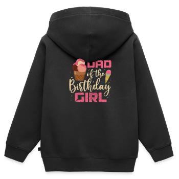 Eiscreme - Kinder Premium Organic Zip Hoodie - Schwarz - Hinten - AI Model Kid Male (0cm)
