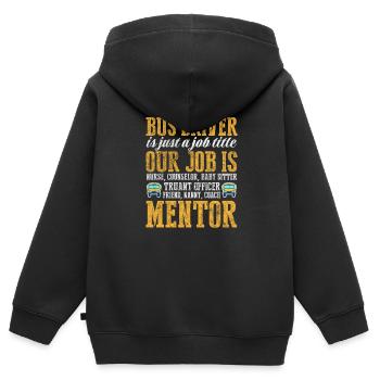 Busfahrer - Kinder Premium Organic Zip Hoodie - Schwarz - Hinten - AI Model Kid Male (0cm)