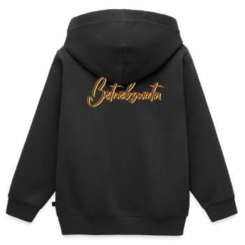 BWL Abschluss-Geschenk Betriebswirtin - Kinder Premium Organic Zip Hoodie - Schwarz - Hinten - AI Model Kid Male (0cm)