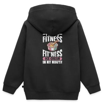 Eiscreme - Kinder Premium Organic Zip Hoodie - Schwarz - Hinten - AI Model Kid Male (0cm)