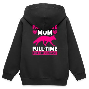 Lustige Geschenke für Fuchsliebhaber - Kinder Premium Organic Zip Hoodie - Schwarz - Hinten - AI Model Kid Male (0cm)
