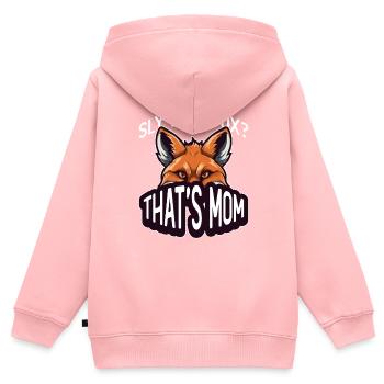 Cadeaux amusants pour les amoureux du renard - Sweat Premium à capuche zippé enfant bio - rose - Dos - AI Model Kid Female (0cm)