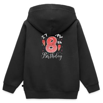 Eiscreme - Kinder Premium Organic Zip Hoodie - Schwarz - Hinten - AI Model Kid Male (0cm)