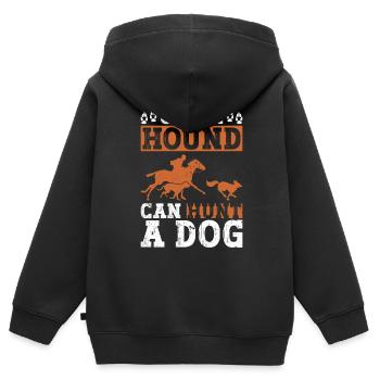 Fuchsjagd Geschenke Jagdhund - Kinder Premium Organic Zip Hoodie - Schwarz - Hinten - AI Model Kid Male (0cm)