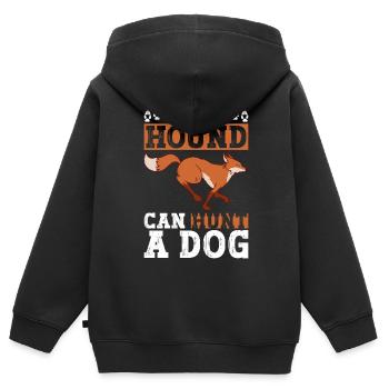 Fuchsjagd Geschenke Jagdhund - Kinder Premium Organic Zip Hoodie - Schwarz - Hinten - AI Model Kid Male (0cm)