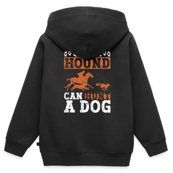 Fuchsjagd Geschenke Jagdhund - Kinder Premium Organic Zip Hoodie - Schwarz - Hinten - AI Model Kid Male (0cm)