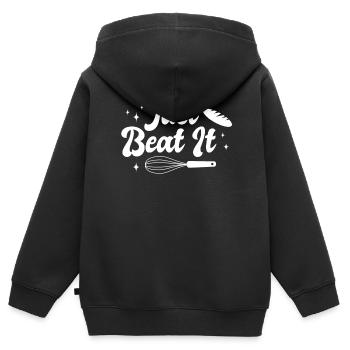 Bäcker Bäckerein Backwaren Backen Geschenk - Kinder Premium Organic Zip Hoodie - Schwarz - Hinten - AI Model Kid Male (0cm)