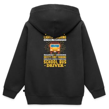 Bus Driver Bus Driver Bus Schuhlbus Gift - Kids Premium Organic Zip-up Hoodie - black - Back - AI Model Kid Male (0cm)
