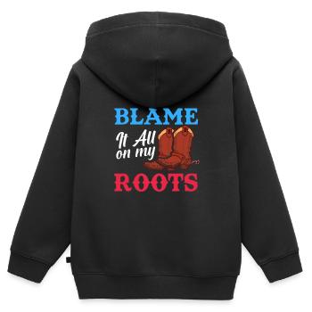 Country Music Countrymusic Geschenk - Kinder Premium Organic Zip Hoodie - Schwarz - Hinten - AI Model Kid Male (0cm)