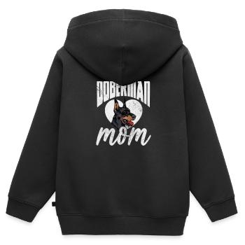 Dobermann - Kinder Premium Organic Zip Hoodie - Schwarz - Hinten - AI Model Kid Male (0cm)