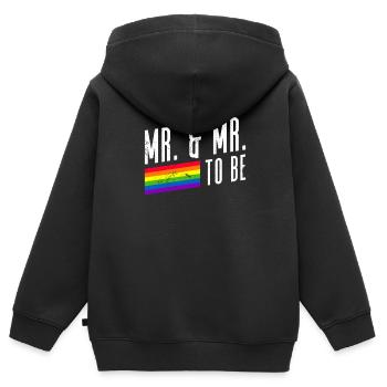 Gay Pride Hochzeit Homo-Ehe - Kinder Premium Organic Zip Hoodie - Schwarz - Hinten - AI Model Kid Male (0cm)