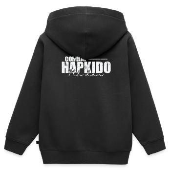Combat Hapkido 7th Dan amerikanische Kampfkunst - Kinder Premium Organic Zip Hoodie - Schwarz - Hinten - AI Model Kid Male (0cm)