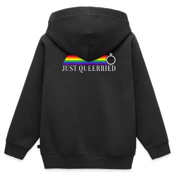 Gay Pride Hochzeit Homo-Ehe - Kinder Premium Organic Zip Hoodie - Schwarz - Hinten - AI Model Kid Male (0cm)