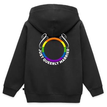 Gay Pride Hochzeit Homo-Ehe - Kinder Premium Organic Zip Hoodie - Schwarz - Hinten - AI Model Kid Male (0cm)
