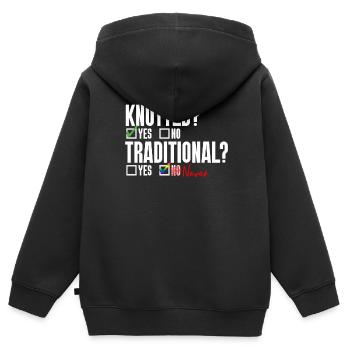 Gay Pride Hochzeit Homo-Ehe - Kinder Premium Organic Zip Hoodie - Schwarz - Hinten - AI Model Kid Male (0cm)