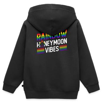 Gay Pride Hochzeit Homo-Ehe - Kinder Premium Organic Zip Hoodie - Schwarz - Hinten - AI Model Kid Male (0cm)