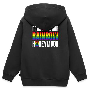 Gay Pride Hochzeit Homo-Ehe - Kinder Premium Organic Zip Hoodie - Schwarz - Hinten - AI Model Kid Male (0cm)