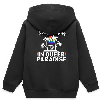 Gay Pride Hochzeit Homo-Ehe - Kinder Premium Organic Zip Hoodie - Schwarz - Hinten - AI Model Kid Male (0cm)