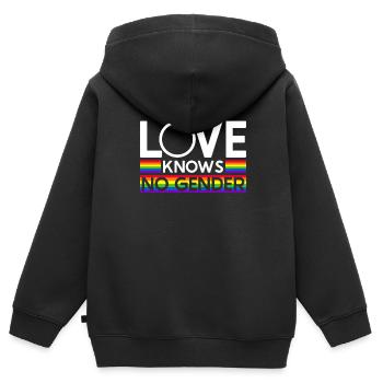 Gay Pride Hochzeit Homo-Ehe - Kinder Premium Organic Zip Hoodie - Schwarz - Hinten - AI Model Kid Male (0cm)