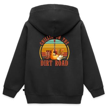 Country Music Countrymusic Geschenk - Kinder Premium Organic Zip Hoodie - Schwarz - Hinten - AI Model Kid Male (0cm)