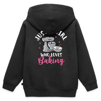 Cupcake - Sweat Premium à capuche zippé enfant bio - noir - Dos - AI Model Kid Male (0cm)