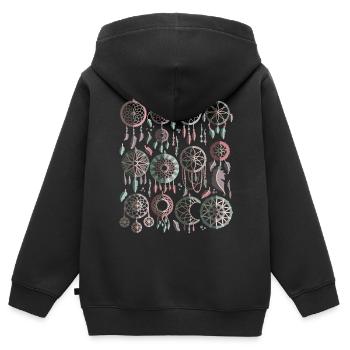 Attrape-rêves - Sweat Premium à capuche zippé enfant bio - noir - Dos - AI Model Kid Male (0cm)