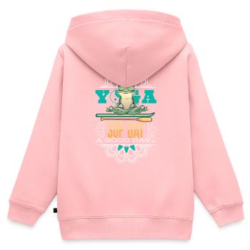 SUP paddleboarding Stand Up Paddle paddling Yoga - Kinder Premium Organic Zip Hoodie - Rosa - Hinten - AI Model Kid Female (0cm)