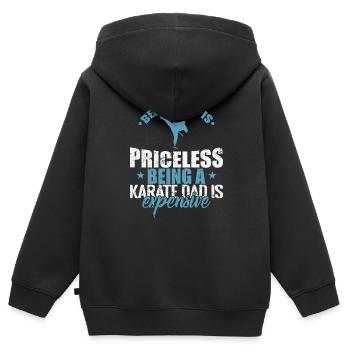 Being a Karate Dad is expensive - Kids Premium Organic Zip-up Hoodie - black - Back - AI Model Kid Male (0cm)