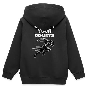 Bahnläufer Sprinter Sprint 100m Sprinter - Kinder Premium Organic Zip Hoodie - Schwarz - Hinten - AI Model Kid Male (0cm)
