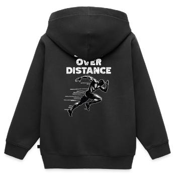 Bahnläufer Sprinter Sprint 100m Sprinter - Kinder Premium Organic Zip Hoodie - Schwarz - Hinten - AI Model Kid Male (0cm)