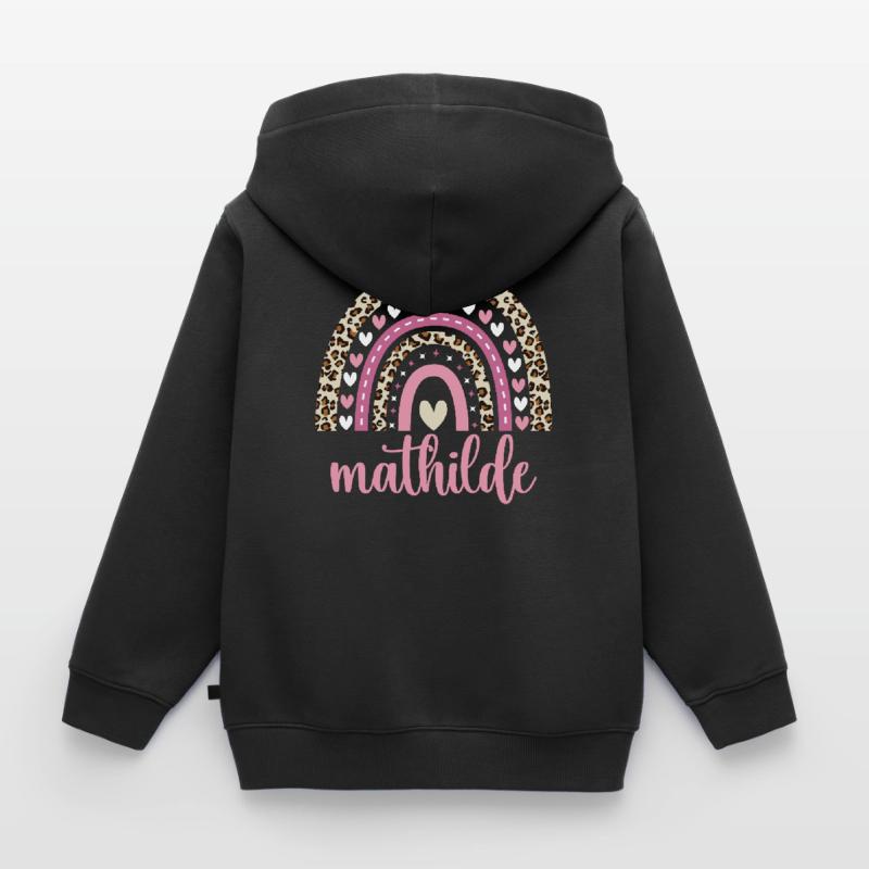 Mathilde Regenbogen Name Geburtstag Mathilde Kinder Premium Organic Zip Hoodie