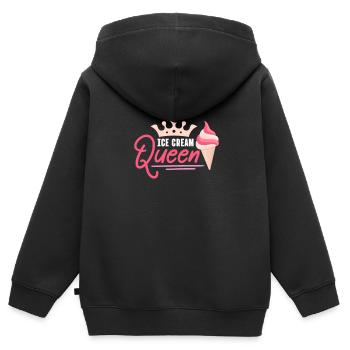 Eiscreme Eis Eiskrem Ice Cream Sommer Geschenk - Kinder Premium Organic Zip Hoodie - Schwarz - Hinten - AI Model Kid Male (0cm)