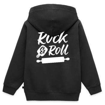 Bäcker Bäckerein Backwaren Backen Geschenk - Kinder Premium Organic Zip Hoodie - Schwarz - Hinten - AI Model Kid Male (0cm)