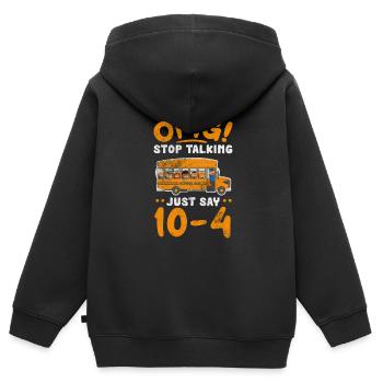 Busfahrer - Kinder Premium Organic Zip Hoodie - Schwarz - Hinten - AI Model Kid Male (0cm)