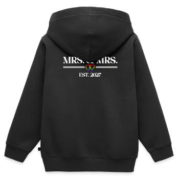 Gay Pride 2027 Hochzeit Homo-Ehe - Kinder Premium Organic Zip Hoodie - Schwarz - Hinten - AI Model Kid Male (0cm)