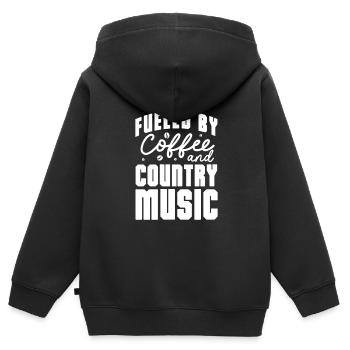 Country Music Countrymusic Geschenk - Kinder Premium Organic Zip Hoodie - Schwarz - Hinten - AI Model Kid Male (0cm)