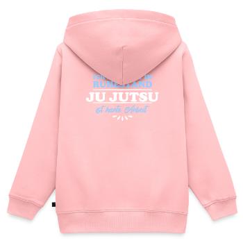 Retirement Pensioner Pensioner Ju-Jutsu - Kids Premium Organic Zip-up Hoodie - rose - Back - AI Model Kid Female (0cm)
