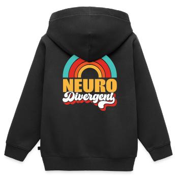 Autismus Awareness Day Autist Geschenk - Kinder Premium Organic Zip Hoodie - Schwarz - Hinten - AI Model Kid Male (0cm)