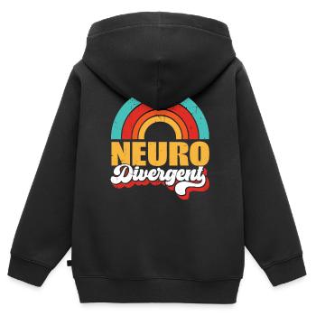 Autismus - Kinder Premium Organic Zip Hoodie - Schwarz - Hinten - AI Model Kid Male (0cm)
