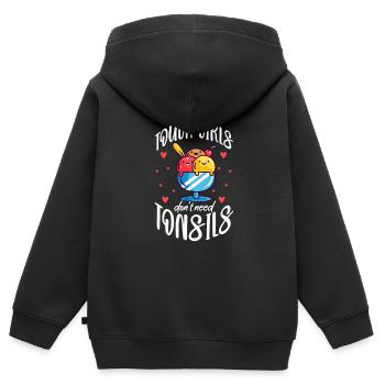 Eiscreme Eis Eiskrem Ice Cream Sommer Geschenk - Kinder Premium Organic Zip Hoodie - Schwarz - Hinten - AI Model Kid Male (0cm)
