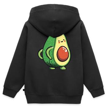 Avocado - Kinder Premium Organic Zip Hoodie - Schwarz - Hinten - AI Model Kid Male (0cm)