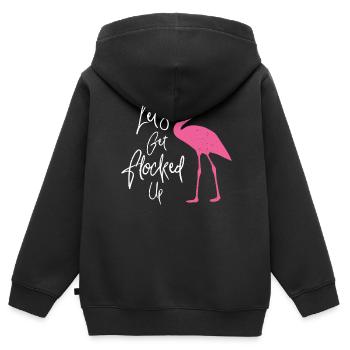 Junggesellin - Kinder Premium Organic Zip Hoodie - Schwarz - Hinten - AI Model Kid Male (0cm)