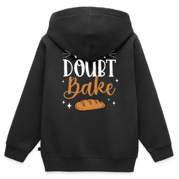 Bäcker Bäckerein Backwaren Backen Geschenk - Kinder Premium Organic Zip Hoodie - Schwarz - Hinten - AI Model Kid Male (0cm)